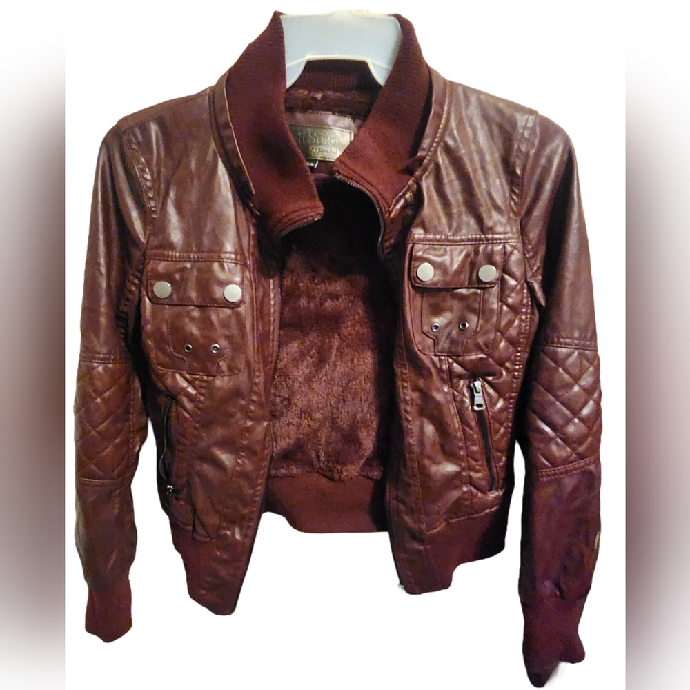 Burgundy Leather Jacket